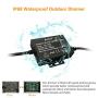 Outdoor Dimmer Switch for String Lights, 1000W Max Power IP68 Waterproof Wireless RF Remote Control Timer Switch, 3 Prong Outlet Plug-in Dimmer for Dimmable LED String Lights Patio Lights