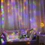 300 LED Curtain String Lights,8 Modes,9.8x9.8 Fairy String Lights USB with Remote for Bedroom Wedding,Outdoor and Indoor Wall Decoration Christmas Lights