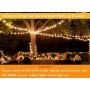 2-Pack Dimmable Outdoor Bistro String Lights for Patio, Waterproof Hanging Vintage 11W Edison Bulbs, 48Ft Commercial Lights String Perfect for Cafe Backyard Pergola, Blk(96ft)