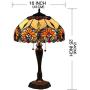 Tiffany Table Lamp 16 Inches Classical Baroque Stained Glass Desk Lamp Home Decoration Living Room Table Lamp (16 Inch)