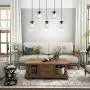 Kitchen Island Lighting,5-Lights Farmhouse Chandeliers for Dining Rooms,Mason Jar Lights Pendant Lighting for Kitchen Island