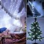 RUICHEN USB Fairy Lights 33 Ft 100 LED Twinkle String Lights with ON/Off Switch, Waterproof Silver Wire Christmas Lights for Bedroom Wall Ceiling Wreath Crafts Wedding Party (Cool White)