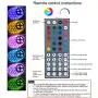 LEFUYA LED Light Strip 5050 RGB LED Strip 16.4ft LED Color Changing Strip Lights with Remote 44 Key,Flexible LED Strip Lights for Kitchen,Bedroom,Home,Bar,DIY Party Decoration