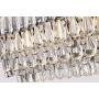 Edvivi 4-Light Antique Bronze Rectangular Linear Crystal Chandelier Dining Room Ceiling Fixture | Glam Lighting