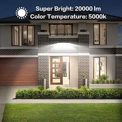 MORSEN 200W LED Flood Light, 20000lm Super Bright Security Lights, UL Certificated Plug, IP66 Waterproof Outdoor Flood Light, 5000K Daylight White Floodlight for Yard, Garden, Garages