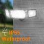 LEPOWER 3500LM LED Flood light Outdoor, Switch Controlled LED Security Light, 35W Super Bright Exterior Lights with 3 Adjustable Head, 5500K, Full Metal Design, IP65 Waterproof for Garage, Yard, Patio