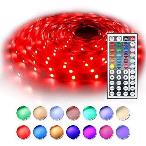 LED String Lights, BAILONGJU led Rope Lights Color Changing 32.8ft (Continuous 10 Meters/roll), 5050 RGB Strip Lights with Remote and 12V Power Supply, Rope led Lights for Home, Kitchen,Bedroom