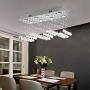 Modern K9 Crystal Raindrop Chandelier Lighting Flush Mount Ceiling Light Fixture for Dining Room,Lobby,Kitchen Island (8 Lights)