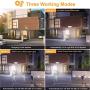 KBP Solar Lights Outdoor LED Motion Security Lights Solar Wall Lights with 3 Working Modes Wall Mount Waterproof Outdoor Lights for Fence Deck Patio Yard Garage