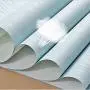 QIHANG Non-Woven Classic Flocking Plain Stripe Modern Fashion Wallpaper Wall Paper Roll for Living Room Bedroom Light Blue Color 0.53m x 10m=5.3㎡