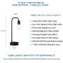 Keymit LED Edison Industrial Lamp, 3 Way Dimmable Minimalist Table Lamp for Bedroom Living Room, Nightstand, Globe Daylight, Amazing Glow G80 8W 6000K Milky LED Bulb Included