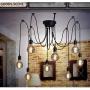 ZHMA Ceiling Spider Lamp Light Pendant Lighting, Antique Classic Adjustable DIY Lighting Chandelier Modern Chic Industrial Dining 8 Arms(Each with 1.7m Wire)