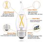 AIELIT CA10 Candelabra LED Light Bulb 25 Watt Equivalent, Warm White 2700K, Dimmable (0 - 100%), 2W E26 Vintage Flame Tip Filament LED Bulbs for Chandelier, Pendant Lights, Lamp Post in Room, 8-Pack AIELIT CA10 Candelabra LED Light Bulb 25 Watt Equivalent, Warm White 2700K, Dimmable (0 - 100%), 2W E26 Vintage Flame Tip Filament LED Bulbs for Chandelier, Pendant Lights, Lamp Post in Room, 8-Pack