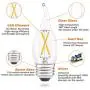 AIELIT CA10 Candelabra LED Light Bulb 25 Watt Equivalent, Warm White 2700K, Dimmable (0 - 100%), 2W E26 Vintage Flame Tip Filament LED Bulbs for Chandelier, Pendant Lights, Lamp Post in Room, 8-Pack