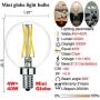 LiteHistory Dimmable e12 led Bulb g16.5 led Light Bulbs g16 Candelabra Bulbs 4W=40W Edison Bulb Daylight 5000K 400lm ac120v g50 Globe Light Bulbs for Chandelier,Vanity,Ceiling Fan Light Bulbs 6Pack