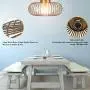 Tangkula Metal Flush Mount Ceiling Light, Antique Brass Metal Ceiling Pendant Light with Strong Arc Iron Lamp-shade, Suitable for Living Room, Kitchen & Dining Hall