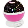 Night Lights for Girls, ZHOPPY Star and Moon Starlight Projector Bedside Lamp for Baby Room Kids Bedroom Decorations - Birthday Gifts for Girls, Pink