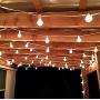 25Ft LED String Lights, G40 Outdoor Patio String Lights with 27 Shatterproof LED Clear Globe Bulbs, Indoor&Outdoor String Lights for Patio Garden Backyard Bistro Pergola Tents Gazebo Decor, White Wire