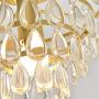 Tayanuc Modern Gold Chandelier Lighting Flush Mount Ceiling Light Fixture for Bedroom Livingroom Dining Room
