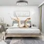 Invisible Ceiling Fan with Light Remote Control Dimmable 3 Speed LED Low Profile Semi Ceiling Lamp Timing Bedroom Dining Living Room Invisible Ceiling Fan with Light Remote Control Dimmable 3 Speed LED Low Profile Semi Ceiling Lamp Timing Bedroom Dining Living Room