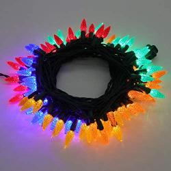 PHILIPS 100 LED Multi Colored Faceted C6 Light String, Multicolored