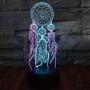 HIPIYA Dream Catcher LED 3D Illusion USB Night Light Dreamcatcher Lamp Festival Present Birthday Gift for Baby Boy Girl Kid Old Parent Mother Nursery Bedroom Decoration Room Home Decor (Dream)