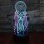 HIPIYA Dream Catcher LED 3D Illusion USB Night Light Dreamcatcher Lamp Festival Present Birthday Gift for Baby Boy Girl Kid Old Parent Mother Nursery Bedroom Decoration Room Home Decor (Dream)