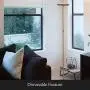 Brightech Sky Flux - The Very Bright LED Torchiere Floor Lamp, for Your Living Room & Office - Halogen Lamp Alternative with 3 Light Options Incl. Daylight - Dimmable Modern Uplight - Nickel