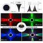 GIGALUMI Solar Deck Lights Outdoor, Solar Ground Lights with 5 Lighting Modes, Bright RGB Color Waterproof Disk Lights for Dock, Garden, Ground, Stair, Driveway, Pathway, Landscape（8 Pack）