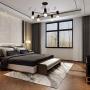 LAKIQ Modern Ceiling Light Living Room Close to Ceiling Lighting Bedroom Semi Flush Mount Light Fixture Minimalist Style Indoor Chandelier Lighting (Black,3 Lights)