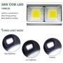Portable LED Work Light, 30W 1500LM Rechargeable Waterproof COB Floodlight, Super Bright Camping Lights with Stand Built-in Power Bank for Indoor Outdoor Lighting, Gray, 2Pack