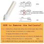 Gx24 4-Pin Base LED Bulb, Lustaled 12W G24q PL-C Horizontal Recessed Light 26W CFL Lamp Equivalent for Kitchen Light Pendant Lamp Dining Room, Warm White 3000K, 4-Pack (Remove/Bypass The Ballast)