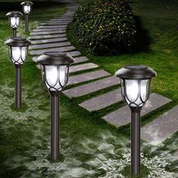 Solar Lights Outdoor Decorative - Gichies Solar Pathway Lights 10 Pack Waterproof Solar Lights Outdoor for Garden Pathway Walkway Yard Landscape Patio (Cool White)