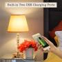 Lifeholder Bedside Lamp, Dimmable Touch Lamp with Dual USB Charging Ports, Crystal Table Lamp Include Edison Bulb, Golden USB Lamp for Bedroom,Living Room,Office