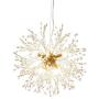 LLHZSY Modern Firework Chandelier 8-Lights Dandelion Sputnik Chandelier Gold Crystal Pendant Lighting Ceiling Light Fixture for Bedroom Living Room Dining Room