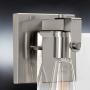 Luxury Modern Farmhouse Bathroom Vanity Light, Small Size: 8.38''H x 7''W, with Industrial Chic Style Elements, Brushed Nickel Finish, UHP2455 from The Bristol Collection by Urban Ambiance