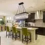 Wellmet Farmhouse Retangle Crystal Chandelier, 5-Light Modern Contemporary Linear Crystal Pendant Light, Hanging Dining Room Chandelier Ceiling Light Fixture for Living Room, Kitchen Island, L30”X W9”