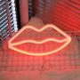 Lip Shaped Neon Signs Led Neon Light Art Decorative Lights Wall Decor for Christmas Children Baby Room Wedding Party Decoration (Red)