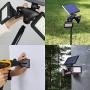 Solar Lights Outdoor, Motion Sensor Solar Flood Lights, Dusk to Dawn Landscape Lights, Wireless Security Lights 2-in-1 for Driveway Porch Path Solar Powered, EMANER (6500K Solar Floodlights, 1-Pack)