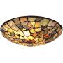 Tiffany Ceiling Lamp, Artzone Handcrafted Light Fixture Ceiling, Stained Glass Ceiling Light for Foyer, Living Room, Dining Room, Bedroom, Bathroom - 16'' Natural Stone Lampshade