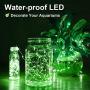 96ft Green LED String Light Battery Operated Fairy String Light Indoor Starry Copper Wire Lights with Timer Setting for Bedroom, Patio, Garden, Party, Christmas Outdoor Decoration