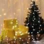 WesGen Christmas Lights，Snowflake String Lights Battery Operated Waterproof 20ft, 40 LED Fairy Lights for Xmas Garden Patio Bedroom Party Decor Christmas Decorations, White