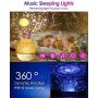 Night Light Projector for Kids, Baby Bunny Night Lamp with Musicbox Remote Control, Lullaby Lamp for Bedroom, 360° Rotary Star Projector Light Baby Nursery Night Light Birthday Christmas Gift Party