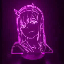 Table Lamps 3D Zero Two 3D Night Light Anime Girls Gifts Bedroom Decor Cartoon Nightlight LED Lighting Desk Lamp SXKJ