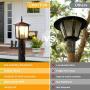 CINOTON Outdoor Post Light Fixtures, Modern 1- Light Exterior Post Lantern with 3-Inch Pier Mount Base Aluminum Housing Plus Clear Glass Waterproof Patio Pole Lights