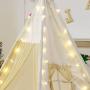 Revanak Fairy Lights for Teepee Tents - Battery Operated 4 LED Strings for Wedding Christmas Party, Waterproof Decorative Lights for Bedroom Camping, Kids Teepee Decoration Tent NOT Included