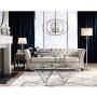Roxie Modern Floor Lamp Brushed Steel Sheer and Linen Double Drum Shade for Living Room Reading Bedroom Office - Possini Euro Design
