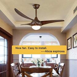 Depuley Farmhouse Ceiling Fan with Light and Remote Control, 52 Inch Flush Mount Ceiling Fan 3 Blades Light Fixture for Dining Room/Living Room/Outdoor, Color Changeable 3000K-6000K