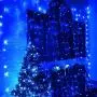 Fiee Curtain Lights,304L 9.8ftX9.8ft 30V 8Modes Safety Window Lights with Memory for Home Wedding Christmas Party Patio Lawn Garden Bedroom Outdoor Indoor Wall Decorations (304LED, Blue)