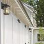 Emliviar Outdoor Light Wall Mount, Crackle Glass in Black Finish, 2085B2 BK